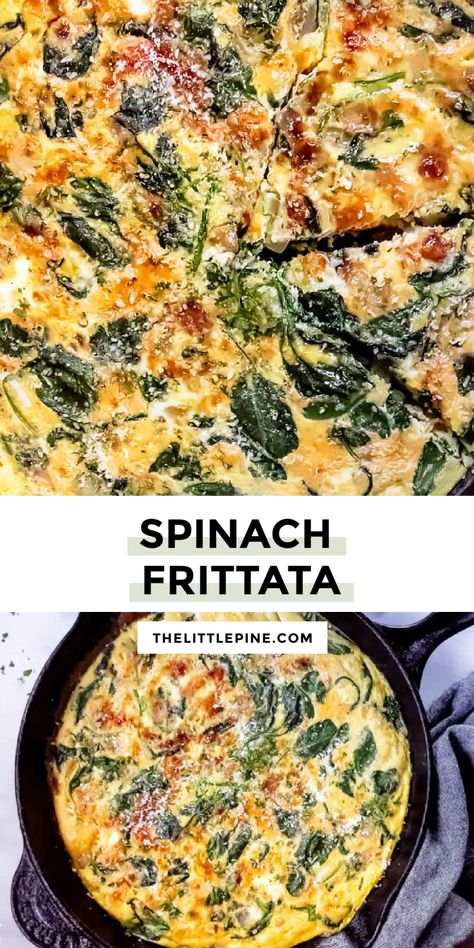 *NEW* There’s no better way to start the day than with a warm slice of fluffy spinach frittata. It’s easy to make, and perfect for feeding a crowd! #spinachfrittata #lowcarbspinachfrittata Spinach Feta Frittata, Fritata Recipe, Spinach Frittata Recipes, Fritatta Recipe, Easy Frittata Recipe, Keto Spinach, Easy Frittata, Breakfast Frittata, Spinach Frittata