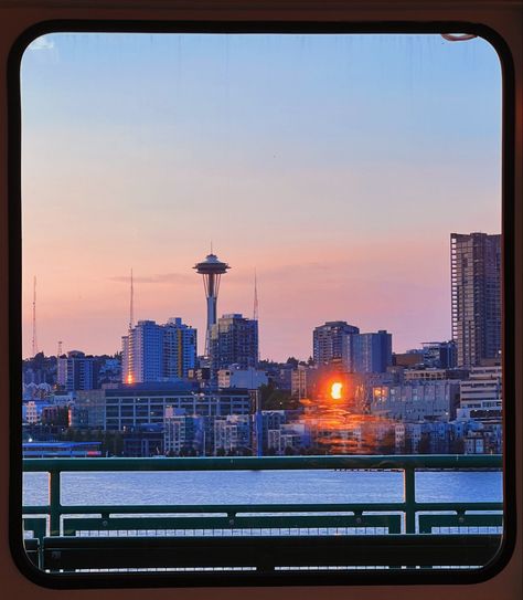 Seattle ferry ride Seattle Aesthetic, Seattle Ferry, Ferry Boat, Travel Pics, Space Needle, Travel Pictures, Seattle, Mood Board, San Francisco