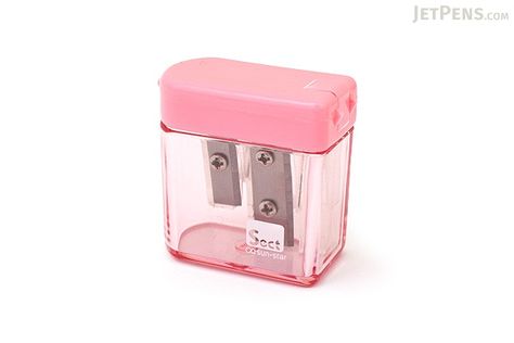 Sun-Star Sect Double Pencil Sharpener - Pink - SUN-STAR S4306511 High School Supply List, High School Supplies, Back To School List, School Shopping List, School Wishlist, Mini Summer Dress, Pencil Shavings, School Bag College, School Bag Essentials