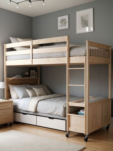 Optimize your small bedroom space with a loft bed and add a rolling storage cart for easy organization. Decorate with floating shelves and a compact desk to maximize functionality without sacrificing style. Small Room Arrangement, A Loft Bed, Compact Desk, Room Arrangement, Floating Shelf Decor, Compact Desks, Rolling Storage Cart, Rolling Storage, Bedroom Space