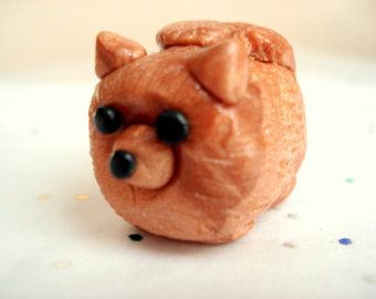 Cute Pomeranian charm Gifts For My Bf, Dog Polymer Clay, For My Bf, Polymer Clay Miniature, Cute Pomeranian, Clay Sculpting, Polymer Clay Miniatures, Pomeranian Dog, Clay Animals