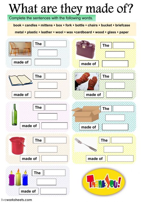 Materials interactive and downloadable worksheet. You can do the exercises online or download the worksheet as pdf. Materials Science Worksheet For Grade 1, Materials Worksheet Science, Materials Worksheet, Matching Worksheets, Materials Science, Material World, 1st Grade Worksheets, English Lessons For Kids, English As A Second Language (esl)