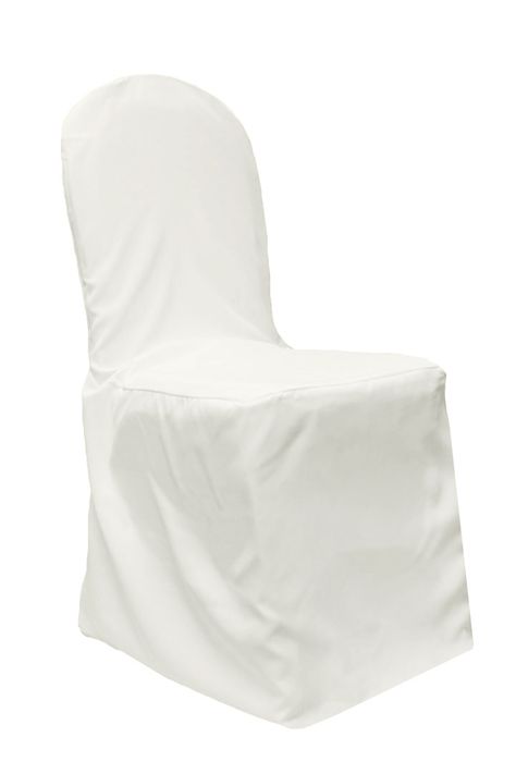 Economy Polyester Banquet Chair Cover - Light Ivory Linen Chair Covers, Simple Table Settings, Banquet Chair Covers, Chair Bands, Wedding Decorations On A Budget, Special Events Decor, Oversized Chair, Fall Wedding Decorations, Wedding Linens