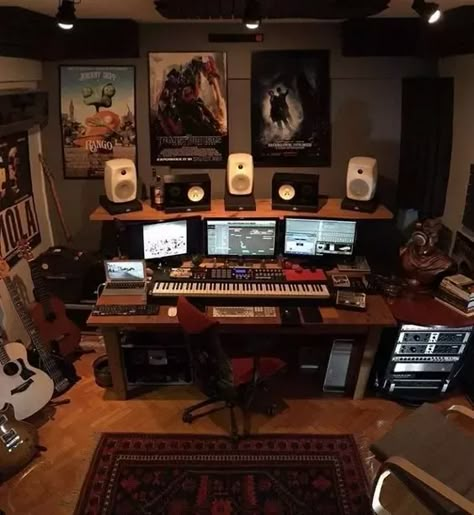 Home Music Studio Design, Home Music Studio Ideas, Music Studio Design, Home Recording Studio Setup, Recording Studio Setup, Home Studio Ideas, Home Music Rooms, Nice Images, Music Rooms