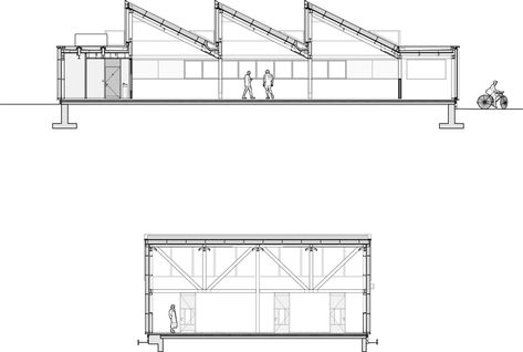 Architectural Diagrams Concept, Scullion Architects, Roof Section Detail, Civil Architecture, Roof Section Detail Architecture, Skylight Architecture, Skylight Construction Detail, Architecture Sections, Rehabilitation Center Architecture