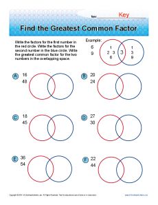 find_the_greatest_common_factor 6th Grade Math Worksheets, Polynomials Worksheet, Greatest Common Factor, Least Common Multiple, Common Multiples, Factors And Multiples, Greatest Common Factors, Free Math Resources, 6th Grade Math