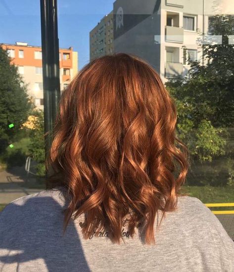 Short Wavy Red Hair, Golden Bronze Hair Color, Golden Bronze Hair, Curls Short Hair, Warm Red Hair, Short Auburn Hair, Bronze Hair Color, Copper Red Hair, Auburn Highlights