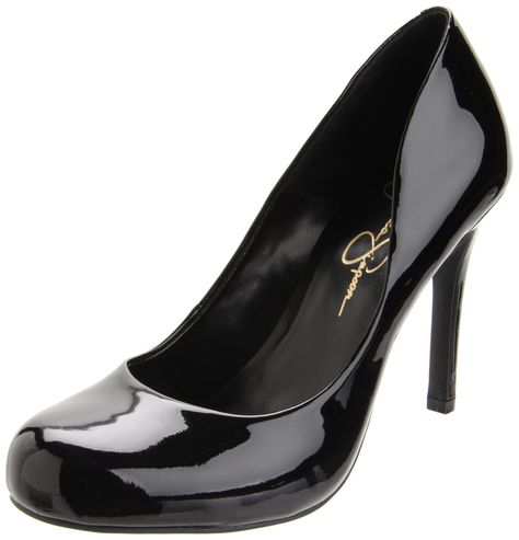 Amazon.com: Jessica Simpson Women's Calie Pump: Jessica Simpson: Shoes Round Toe Pumps, Classic Heels, Classic Pumps, Jessica Simpson Shoes, Round Toe Heels, Patent Leather Pumps, Pump Dress, Shoe Obsession, Black Pumps