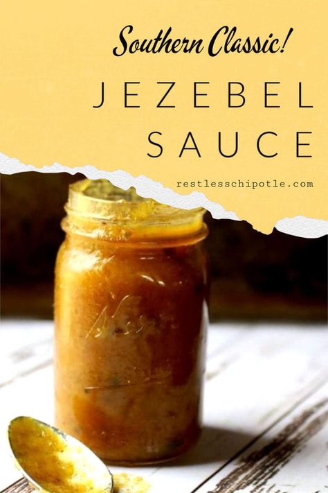 In this jazzed up version of the classic sauce the pineapple is caramelized and chopped candied jalapenos are added during the cooking time. It's finished with a splash of bourbon. Jezebel Sauce, Homemade Onion Dip, Sweet Dip, Homemade Bbq Sauce Recipe, Homemade Sauce Recipes, Barbecue Sauce Recipes, Hot Sauce Recipes, Sweet Dips, Marinade Sauce