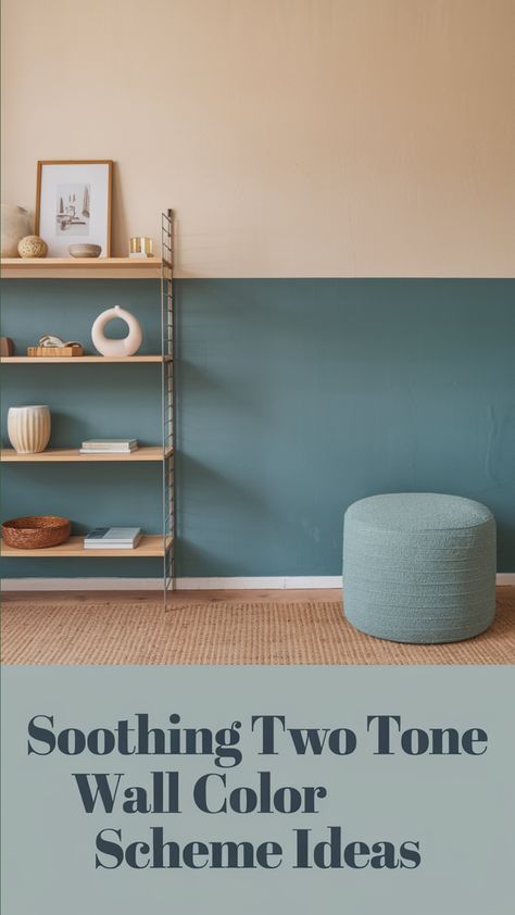 Here is a detailed and engaging product description for the Soothing Two Tone Wall Color Scheme Ideas:

Elevate your home's aesthetic with our Soothing Two Tone Wall Color Scheme Ideas guide, featuring 10 expertly curated palettes to transform your living space. From calming combinations to bold contrast pairing, every scheme is designed to promote relaxation and visual interest. Perfect for homeowners, designers, and DIY enthusiasts, this comprehensive guide is your key to achieving a beautiful Walls Painted Two Colors, Two Colour Living Room Walls, Half Coloured Walls, Two Tone Painted Walls Living Room, Split Colour Walls, 2 Tone Living Room Walls Paint Colors, Two Colour Combination For Bedroom Walls, Two Tone Living Room Walls, Two Tone Wall Paint