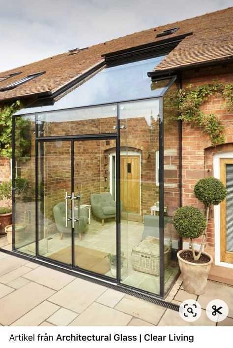 Glass Porch, Garden Room Extensions, Glass Extension, Room Extensions, Roof Extension, Glass Room, House Extension Design, Glass Walls, Glass Roof