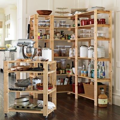 Open Pantry Concept #Affiliate #pantry #pantryorganization #storage #organization Diy Pantry Organization, Wood Shelving, Cart With Wheels, Diy Pantry, Kitchen Pantry Design, Kitchenware Store, Pantry Shelf, Pantry Design, Pantry Storage