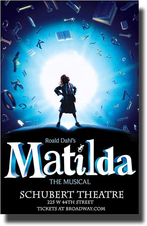 Matilda Musical, Broadway Musicals Posters, Musical Theatre Posters, Matilda Roald Dahl, Matilda The Musical, Posters Amazon, Broadway Posters, Theatre Posters, Play Poster