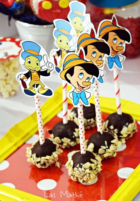 Candy pops at a Pinocchio birthday party! See more party ideas at CatchMyParty.com! Storybook Theme, First Birthday Pictures, Disney Baby Shower, Disney Party, Birthday Party Cake, Birthday Pictures, Boy Birthday Party, Boy Birthday Parties, Pinocchio