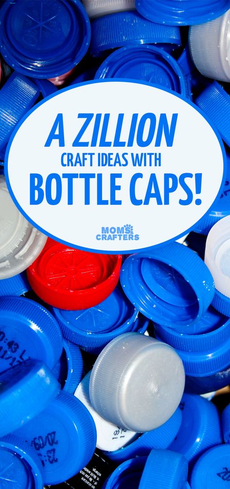 Plastic Bottle Caps Art, Things To Make With Water Bottle Caps, Bottle Lids Ideas, Uses For Bottle Caps, Milk Bottle Cap Crafts, Bottle Cap Upcycle, Coke Bottle Caps Crafts, Plastic Bottle Top Art, Repurposed Bottle Caps