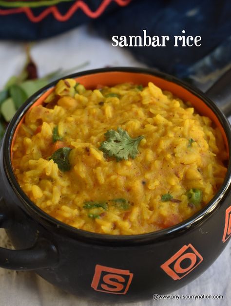 sambar rice sadam recipe Sambar Rice, Rava Idli Recipe, Sambhar Recipe, Rava Idli, Idli Recipe, Boiled Vegetables, Indian Recipe, South Indian Food, Lunch Box Recipes