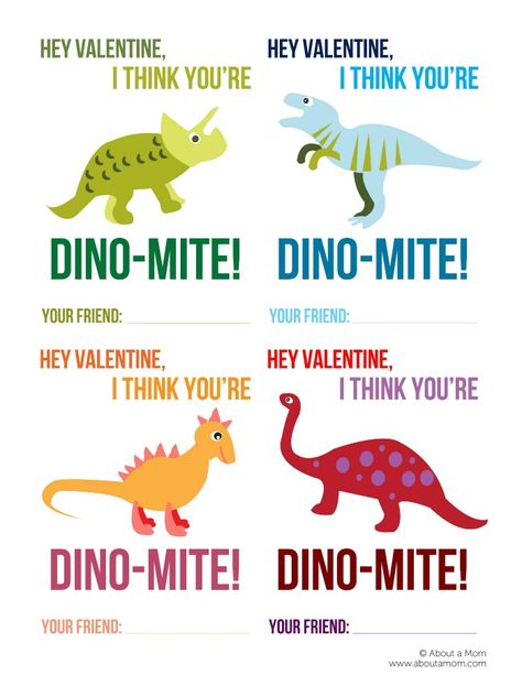 Free Printable Valentine DINO-Mite Cards Valentine Sayings, Dinosaur Valentine Cards, Keto Valentines, Dino Valentines, Dinosaur Valentine, Valentines Recipes Desserts, Dinosaur Valentines, Printable Valentines Cards, Valentine Desserts