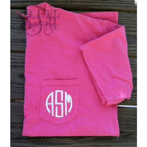 Monogrammed Short Sleeve Comfort Colors Tshirt ($19) ❤ liked on Polyvore featuring tops, t-shirts, black, grey, women's clothing, pocket t shirts, monogrammed shirts, black t shirt, gray t shirt and henley t shirt Tennis Shirts Designs, Monogram Pocket Tees, Gift Bachelorette Party, Monogram T Shirts, Comfort Colors Tshirt, Embroidered Tote Bag, Monogram Shirts, Embroidered Tote, Columbia Sc