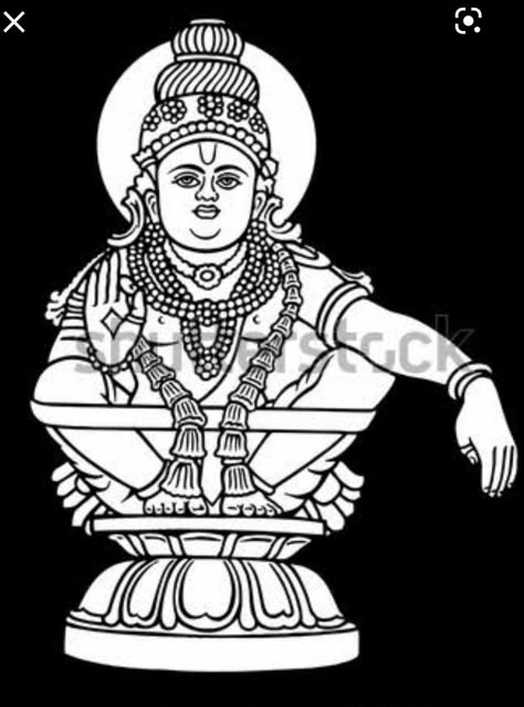 Ayyappan Drawing Easy, Lord Ayyappa Drawing, Ayyappan Drawing, Ayyappa Drawing, Swami Ayyappan, Lord Ayyappan, Drawing Symbols, Best Cartoon Shows, Calligraphy Quotes Doodles