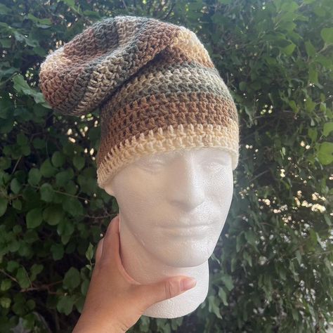 Crochet slouchy beanie : message me for customs... - Depop Slouchy Crochet Beanie, Crochet Balaclava, Crochet Slouchy Beanie, Slouch Beanie, Crochet Inspo, Fun Crochet, Fun Crochet Projects, Crochet Inspiration, Diy Crochet Projects