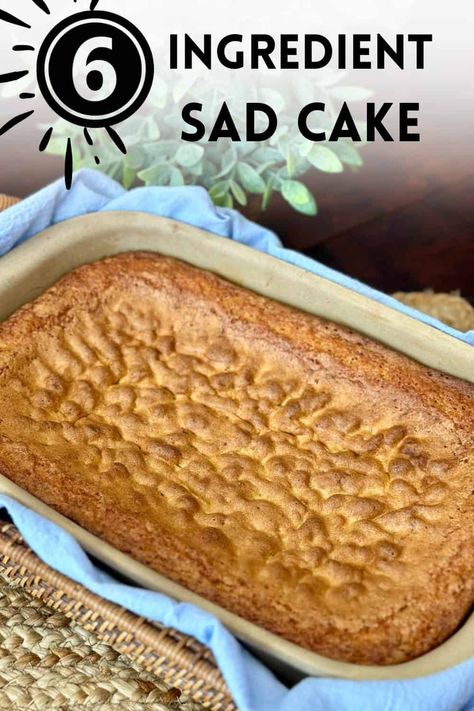 This Sad Cake is an old fashioned cake recipe that uses self-rising flour to make a sunken cake. Easy to make with 6 pantry ingredients. Old Fashioned Cake, Recipes Using Cake Mix, Cake Sheet, Banana Dessert Recipes, Delish Desserts, Ashley Johnson, Dishes To Make, Loaf Cakes, Decadent Chocolate Cake