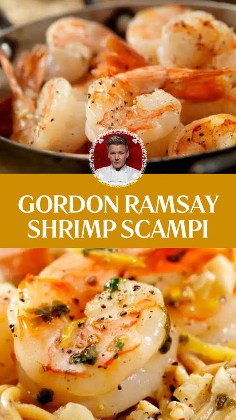 Gordon Ramsay, the famed chef and TV star, is known for his outspoken nature and culinary innovations. His rendition of Shrimp Scampi is consistently voted as one of his diners’ favorite meals. Succulent shrimp, garlic, and buttery white wine sauce come together in this classic Italian-American dish. In this post, we’ll dissect Gordon Ramsay Shrimp Scampi, examining the components that make it so irresistible as well as the methods and tricks that contributed to its success in the kitchen.  With this excellent recipe from one of the most renowned chefs in the world, you can wow your dinner guests and take your cuisine to the next level. Best Scampi Sauce Recipe, The Best Shrimp Scampi Recipe, Shrimp With Head Recipes, The Best Shrimp Scampi, Shrimp Scampi With Cooked Shrimp, Seafood Night Ideas, Easy Shrimp Meals For Dinner, Classic Recipes Dinner, Shrimp Scampi Olive Garden Recipe