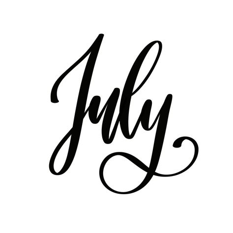 July In Cursive, July Lettering, Boyfriend Scrapbook, Procreate Lettering, Cursive Letters, Cursive Fonts, Tattoo Lettering, White Wallpaper, Lettering Alphabet