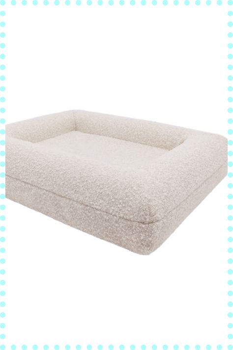 Dog Bed In Bedroom, Neutral Dog Bed, Aesthetic Dog Bed, White Dog Bed, Dog Couch Bed, Soft Dog Beds, Dog Crate Bed, Crate Bed, Dog Couch