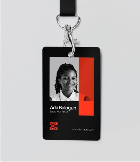 Lanyard Badge Design, Corporate Identity Card Design, Name Card Graphic Design, Professional Business Card Design Ideas, Id Layout Design, Id Design Card, Lanyard Card Design, Staff Id Card Design, Credentials Design