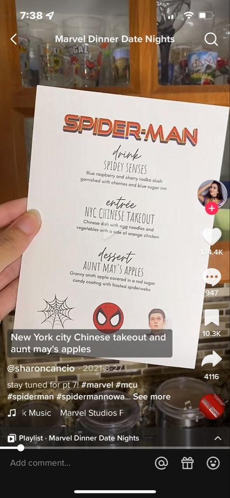 Spiderman Dinner And A Movie, Spiderman Movie Night Food, Movies And Dinner Ideas, Marvel Theme Dinner, Marvel Date Night Ideas, Themed Movie Dinner, Movie Dinner Theme Night Adult, Marvel Movie Date Night, Marvel Dinner And Movie