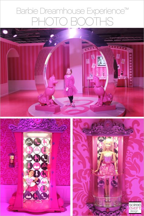 The Barbie Dreamhouse Experience™ Tour https://soiree-eventdesign.com/2014/06/the-barbie-dreamhouse-experience-tour/ Barbie Experience, Barbie Dream House Decorations, Barbie Stage Decoration, Barbie Design, Barbie Mirror, Barbie Dream House Experience, Barbie Doll Collection Room, Barbie Dreamhouse Experience, Life Size Barbie