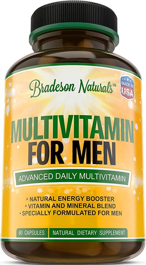 Amazon.com: Multivitamin for Men with Minerals & Vitamins A B1 B2 B3 B5 B6 B12 C D E Calcium Zinc Magnesium Biotin Saw Palmetto & More. Improves Cardiovascular & Prostate Health. Antioxidant & Natural Energizer : Health & Household Mens Vitamins, Vitamin For Men, Multivitamins For Women, Multivitamin Supplements, Saw Palmetto, Multi Vitamin, Glucosamine Chondroitin, Men's Vitamins, Vitamin B Complex