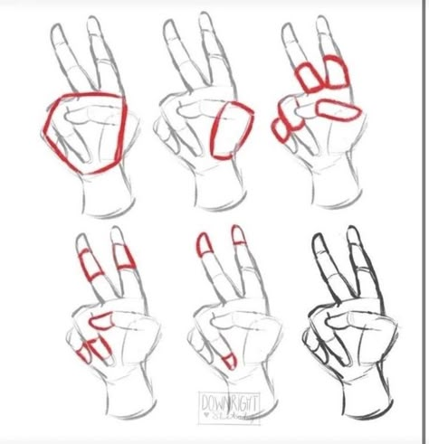 Draw Hands, Hand Gestures, Hand Drawing Reference, Drawing Sketchbook, Sketches Tutorial, Tutorials Drawing, Easy Drawings Sketches, Anime Drawings Tutorials, Hand Art Drawing