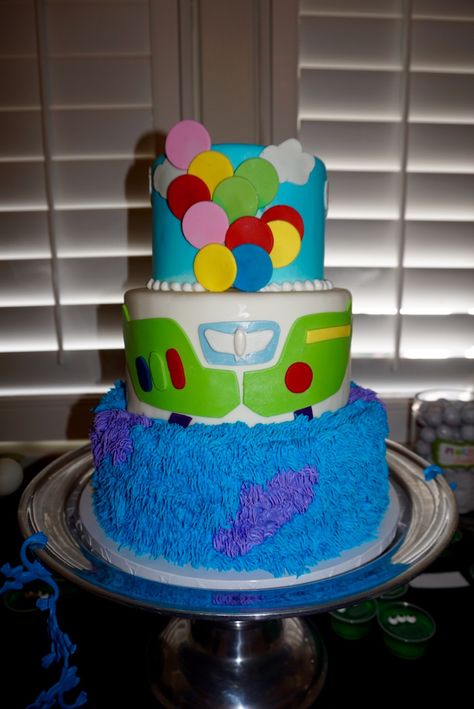 Pixar Themed cake! Pixar Cakes Ideas, Disney Pixar Party, Disney Pixar Birthday Party Ideas, Pixar Themed Birthday Party, Pixar Baby Shower Ideas, Pixar Birthday Cake, Pixar Birthday Party Ideas, Pixar Party Ideas, Pixar Birthday Party