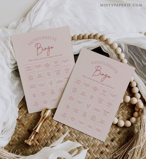 Modern Bachelorette Bingo Game, Hen Party Game, Dirty Bingo, Editable Template, Customize, Instant Download, Templett, 5x7 #055-112BACH Hen Do Games, Bachelorette Bingo, Camp Bach, Free Printable Bingo Cards, Bingo Online, Free Bingo Cards, Game Hen, Bingo Template, Hen Party Games