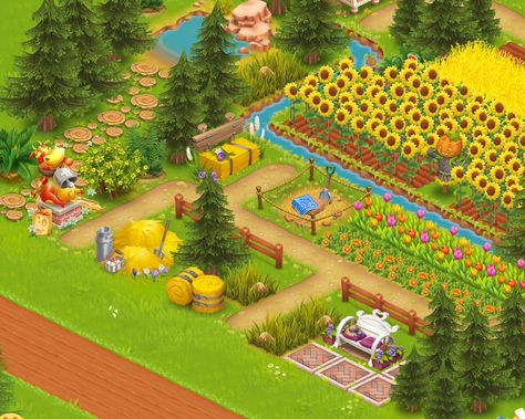 Here are some designs for the Hay Bench and the Hay Stack decos. 🌾🌾 ... | Hayday | TikTok Aesthetic Hay Day Farm Layout, Fall Hay Day Farm, Aesthetic Hay Day Farm, Hay Day Aesthetic, Hayday Aesthetic, Hay Day Halloween Design, Hay Bench, Hayday Layout, Hay Day Crop Design