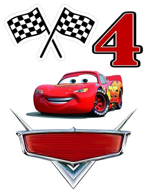 Cars Printable Cake Topper, Bolo Mcqueen, Cars Topper, Mcqueen Cake Topper, Disney Cars Birthday Cake, Pastel Cars, Cars Cake Topper, برق بنزين, Mc Queen Cars