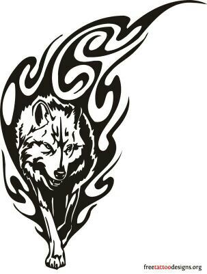 Fuego en lugar del tribal Back Tattoo Designs, Stammestattoo Designs, Kunst Tattoos, Wolf Tattoo Design, Celtic Tattoos, Desenho Tattoo, Wolf Tattoos, Wolf Tattoo, Tattoos Gallery