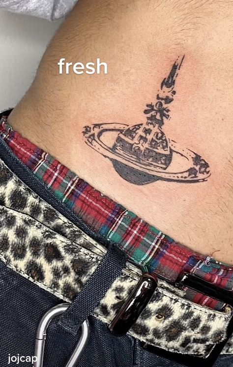 Vivienne Westwood Orb Tattoo, Vivienne Westwood Tattoo Ideas, Rockstar Tattoos, Vivienne Westwood Tattoo, Rockstar Tattoo, Tattoo Chest, Sick Tattoo, Cute Tiny Tattoos, Modern Tattoos