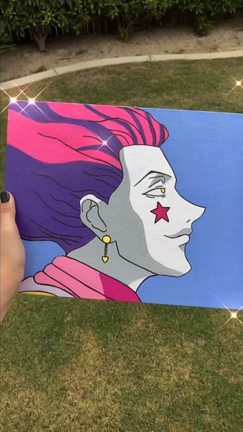 Hisoka💧⭐️ (HxH) | Anime canvas art, Canvas painting, Anime canvas painting Hisoka Hxh, Hxh Anime, Anime Canvas Painting, Painting Anime, Bow Hair Tie, Super Easy Crochet, Crochet Bow, Fandom Drawing, Trippy Painting