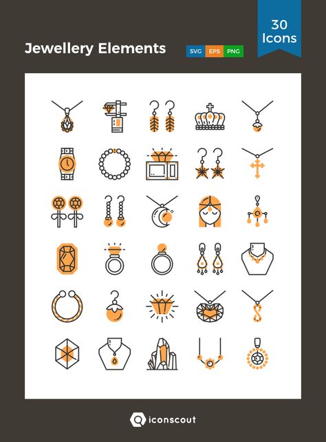 Jewellery Elements  Icon Pack - 30 Filled Outline Icons Jewellery Instagram Highlight Cover, Jewelry Logo Ideas, Jewelry Icon, Adobe Photoshop Photography, Icon Jewelry, Abstract Jewelry, Insta Icon, Jewelry Logo, Jewelry Drawing