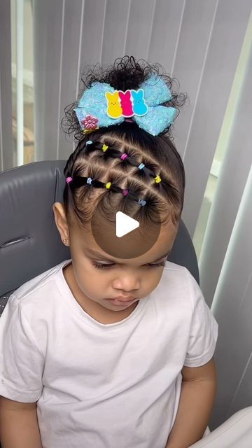 Gianna Lockett on Instagram: "Bows: @karitosbowtique  Products used • @frobabies Leave in • @frobabies Hair Gelle  #girlhairstyles #girlhair #hairtutorial #girlhairstyle #babyhair #hairstyleideas #babygirlstyle #curlyhair #easter #easterhair" Girls Natural Hairstyles, Easter Hair, Girl Hair, Baby Hair, Leave In, Baby Hairstyles, Hair Tutorial