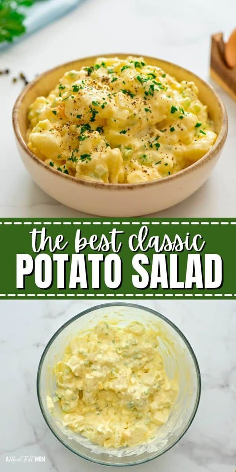 Potato And Egg Salad Recipe, Homemade Potato Salad With Eggs, Potato Salad Recipes With Egg, Easy Potato Salad Simple, Classic Potato Salad With Egg, Grandmas Potato Salad, Potato Salad Dressing Recipe, Potato Salad No Egg, Old Fashion Potato Salad