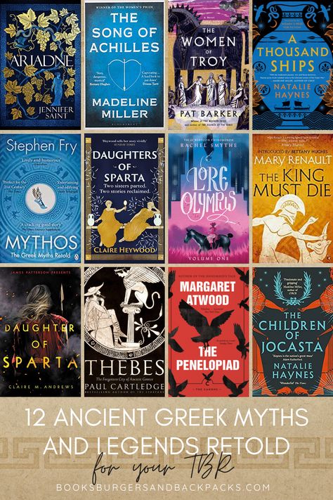 Mythological Books To Read, Greek Retelling Books, Greek Mythology Retellings, Greek Mythology Inspired Books, Greek Mythology Literature, Best Mythology Books, Books Based On Greek Mythology, Mythological Books, Books About Greek Gods