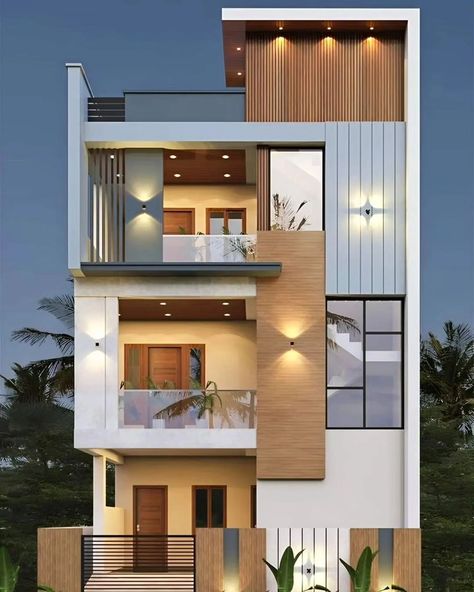 Follow @indian_homes_design @indian_homes_design @indian_homes_design . . 7020910965 call/WhatsApp for design services . . . . . Copyright belongs to respective owner DM for credit or removal . . . . #houseelevation #architects #housedesigns #housedesigner #exteriordesigns #3delevation #dhule #jalgaon #exteriorpainting #homedesigning #indianhousedesign #elevationdesigns #frontelevation #frontelevationdesign #naksha #houseplans #3delevation #3dfrontelevation G 3 Elevation Design, House Elevation Design Indian, Elevation Designs For House, House 3 Floors, Stairs Covering, Indian House Design, Exterior Elevation, Residential Exterior, Indian Home Design