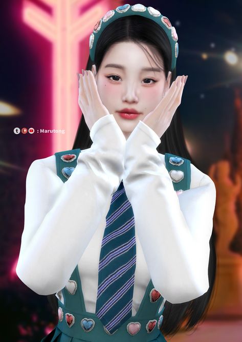 Wonyoung Sims 4, Sims 4 Kpop Cc Clothes, Wonyoung Hair, Hair Sims 4 Cc, Zero Wallpaper, Sims 4 Cc, Sims 3, Sims Cc, Nightmare Before Christmas