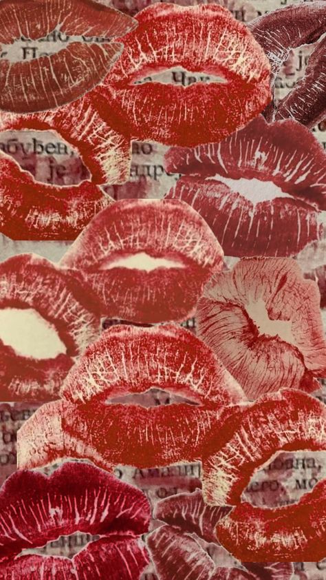 #vintage #wallpaper #art #fyp #fyppppp #fyppp #aesthetic #paper Lip Wallpaper Aesthetic, Lip Print Wallpaper, Lip Print Aesthetic, Lipstick Wallpaper, Lip Background, Aesthetic Paper, Newspaper Background, Baddie Vibes, Lip Drawing