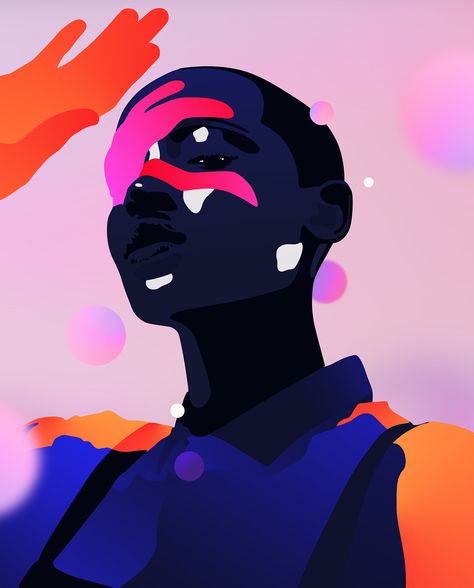 Behance :: Best of Behance Adobe Illustrator Artwork, Afro Ideas, Acrylic Portrait, Positivity Stickers, Tshirt Printing, Instagram Grid, Painting Inspo, Art Portraits, Illustration Character