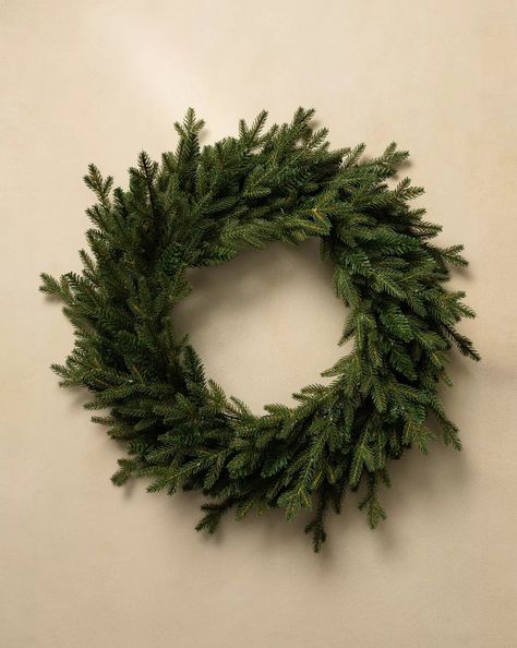 20" Norway Pre-Lit Indoor/Outdoor Wreath | McGee & Co. (US) Front Door Accessories, Holiday Dining Room, Outdoor Christmas Wreaths, Mcgee And Co, Holiday Living Room, Outdoor Wreath, Holiday Picks, Book Baskets, Wall Wreath