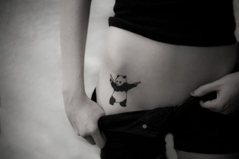 bang bang panda bang Pelvic Bone Tattoo, Pelvic Bone, Bone Tattoo